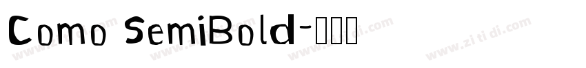 Como SemiBold字体转换